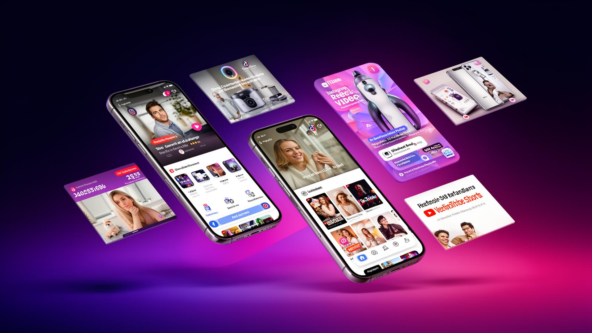 AI-generated social media ads across Instagram, TikTok, Facebook and YouTube